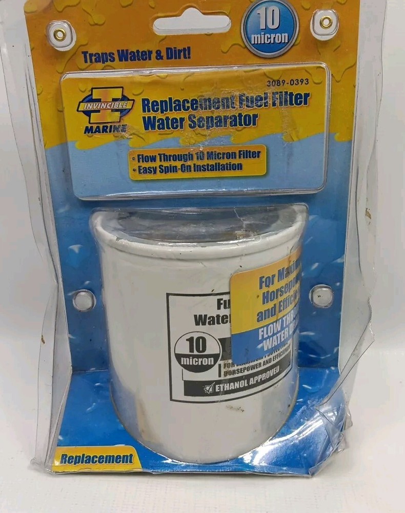 Invincible Fuel Filter Water Separator 10micron BR53089 Torn Packaging
