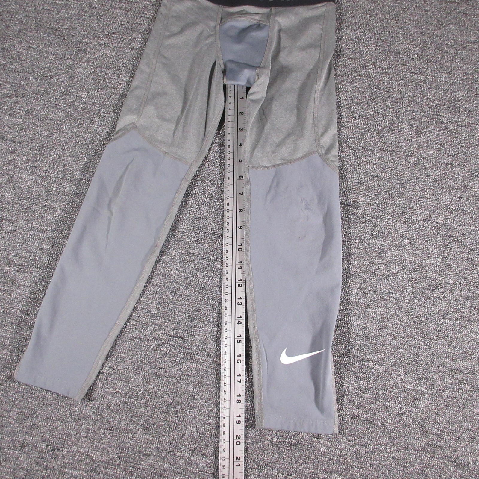 Nike Pro Dri-FIT Compression Pants Small Gray Logo Men’s Tight Athletic Tights