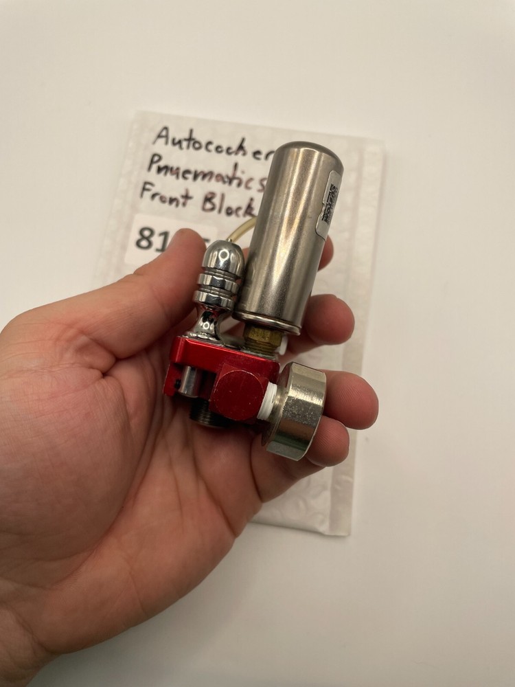 Autococker Pnuematics Front Block Red & Silver