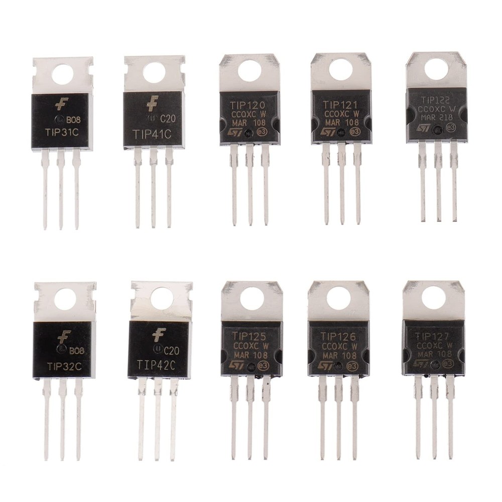 BOJACK 10 Values 50 Pcs Silicon Epitaxial Power Transistor TIP31C TIP32C...