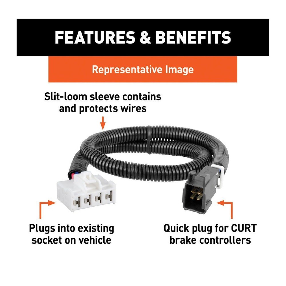 Curt 51353 Brake Control Harness, Packaged