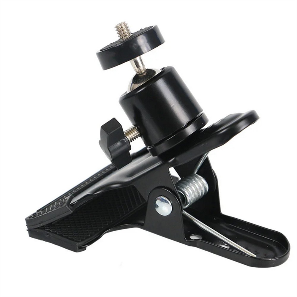 Camera Flash Light Clip Clamp Speedlite Holder Bracket with 360 Swivel Ballhead