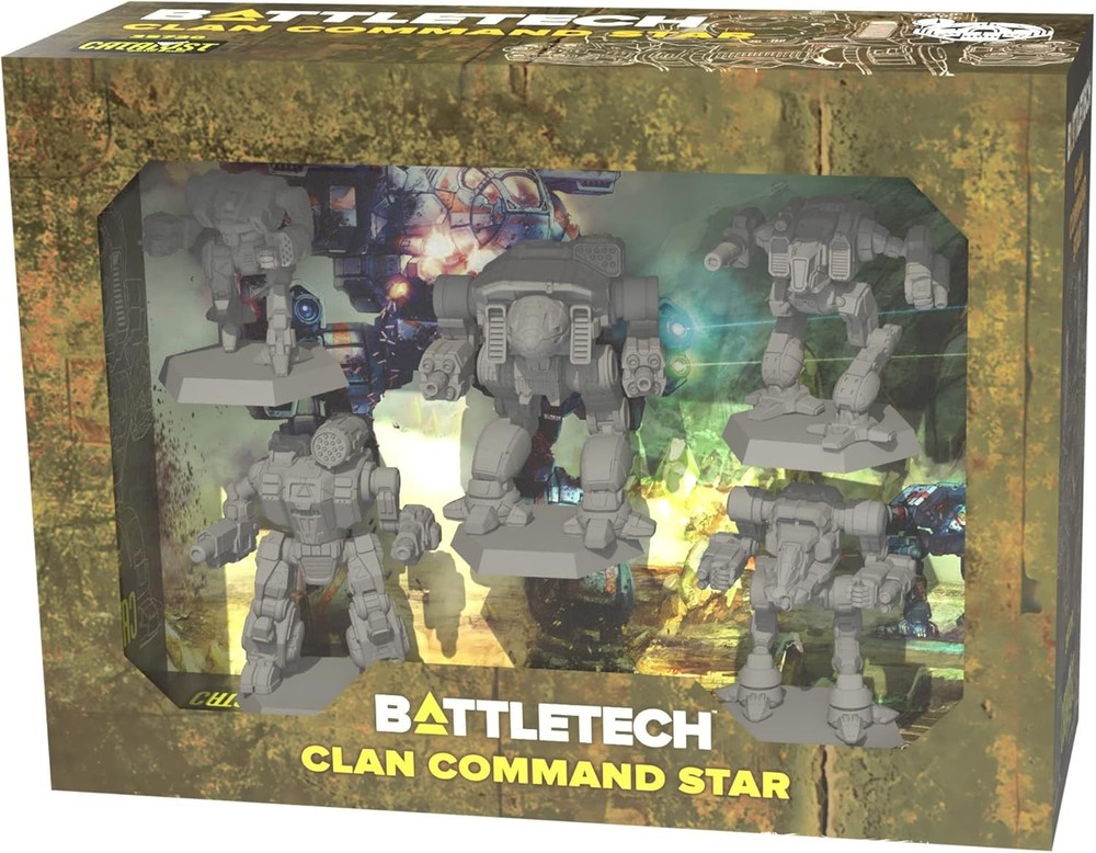 Battletech Clan Command Star Force Pack with 5 Fully Assembled Miniatures