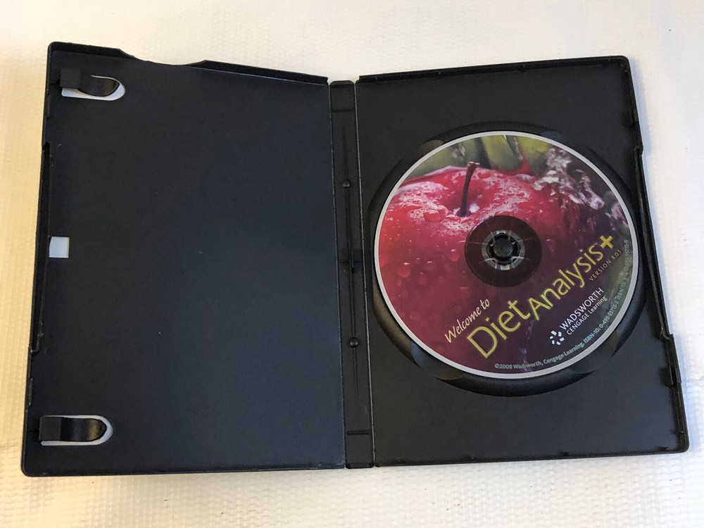 Diet Data Analysis Plus + Version 8.0.1 CD-ROM Windows Mac XP Vista 7 Wadsworth