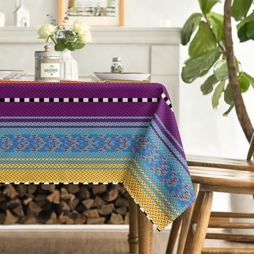 Stripe Tablecloth 60x84 Inch Rectangular Stripe 60" x 84" (Rectangular) Orange