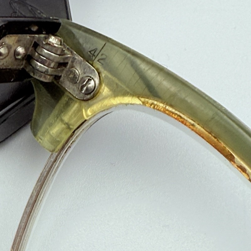 Vintage Beltone SLIMETTE Hearing Aid Eyeglasses 1/10 12K GF Browline Frames