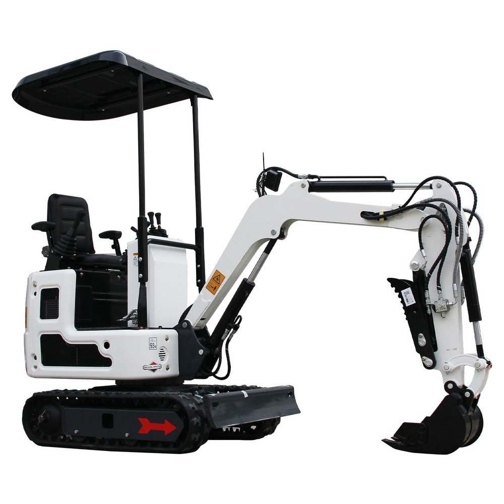 Mini Excavator 1 Ton Hydraulic Pilot Joystick B&S Engine Compact Digger