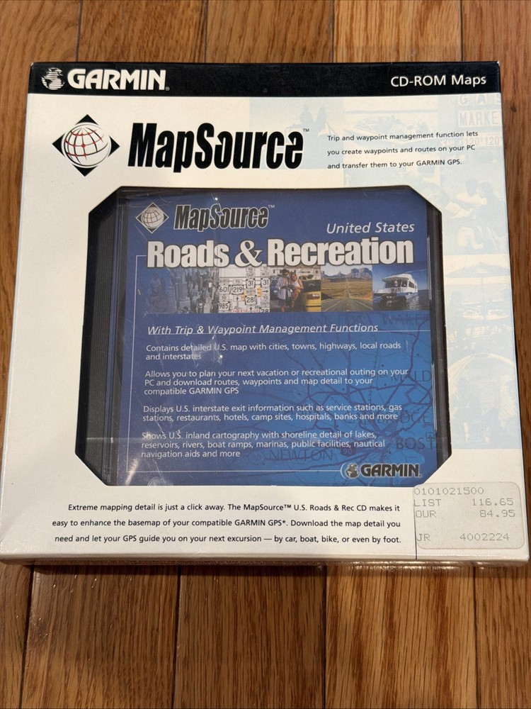 2000 Garmin Map Source Metro Guide USA CD-ROM Maps New In Box