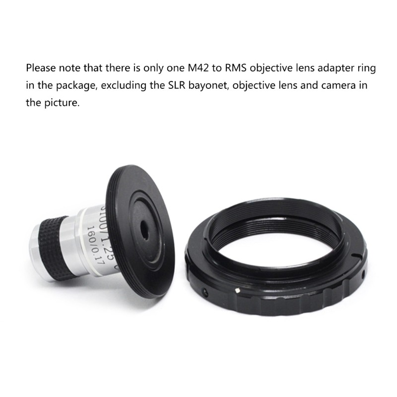 Microscope Objective Lens RMS Thread to M42 Micro Interface Adapter