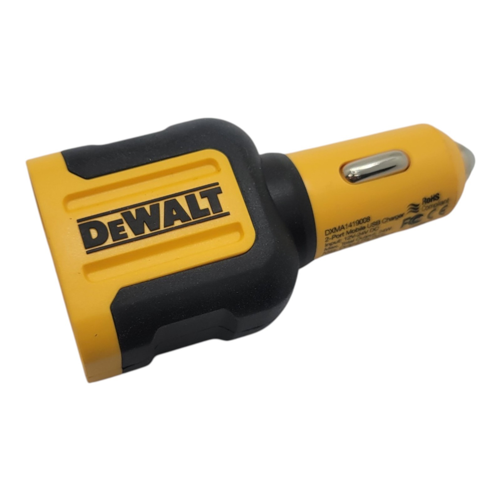 DeWalt 2 Port USB Charger 24 Watt 2-Port FAST CHARGE (DXMA1419008)