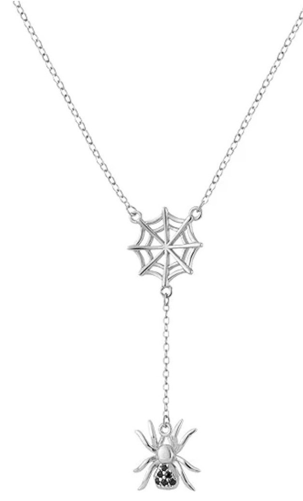 BOLENVI SPIDER DANGLING WEB NECKLACE