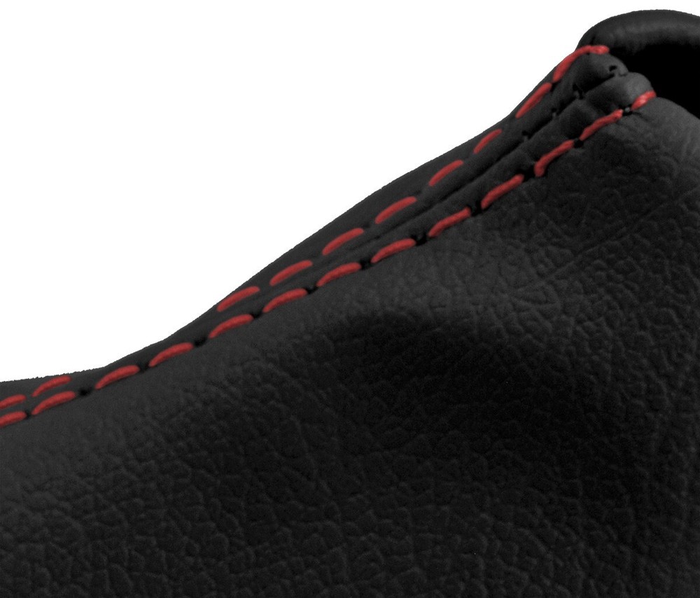 Automatic Shift Boot Leather Synthetic for Audi Q7 07-15 Red Stitch
