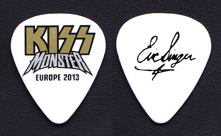 KISS Eric Singer Signature White Guitar Pick - 2013 Monster European Tour