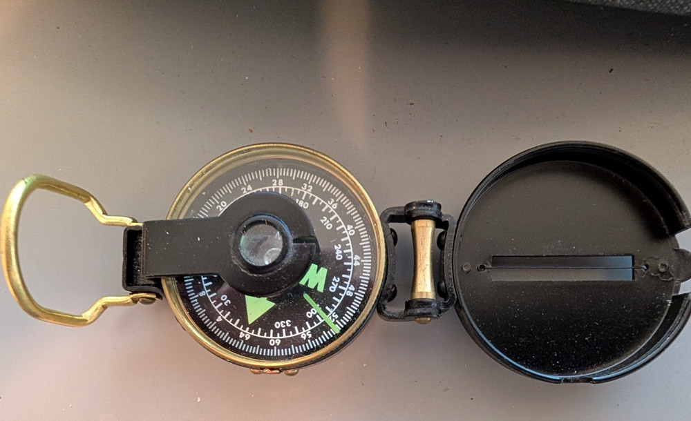 3 Used Lensatic Compasses
