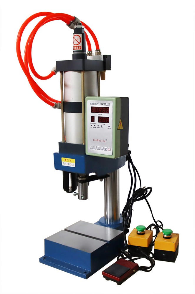 1 ton 2200lb Pneumatic Punch Press Machine Stroke 2"-4" with Controller Display