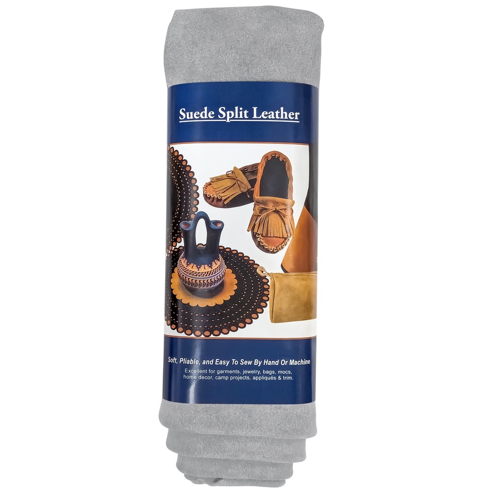 Realeather Crafts Suede Splits-Pewter