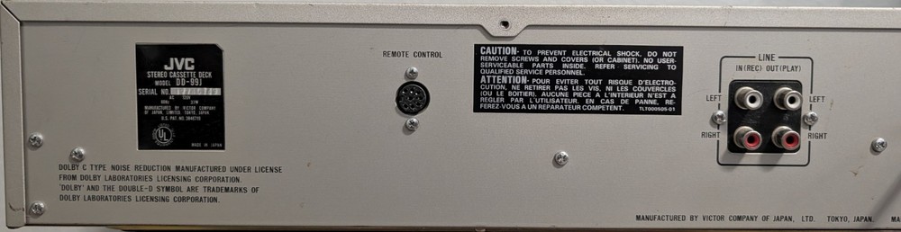 JVC DD-99 Stereo Cassette Deck