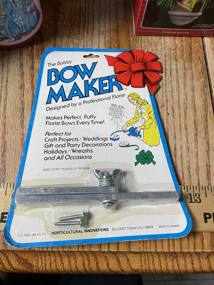 Bobby Bow Maker Vintage Craft Projects Tool Horticultural Innovations Edison NJ