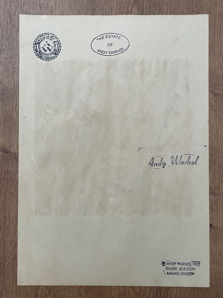 Andy warhol Drawing on paper (Handmade) signed and stamped