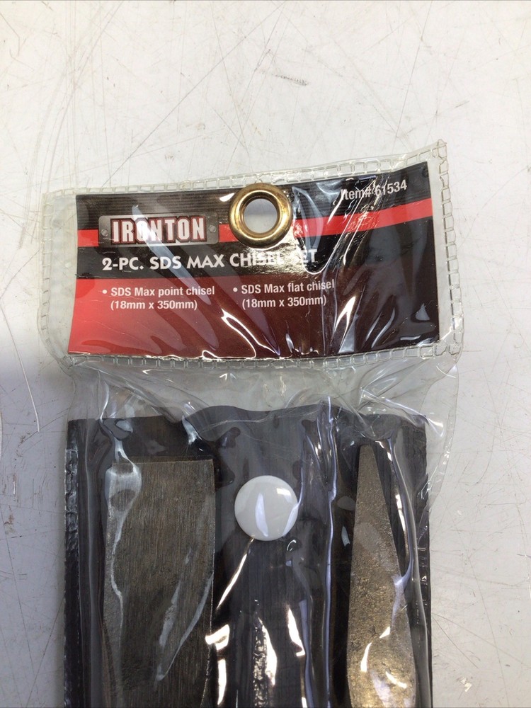 Ironton 2Pc SDS Max Chisel Set Item No 61534