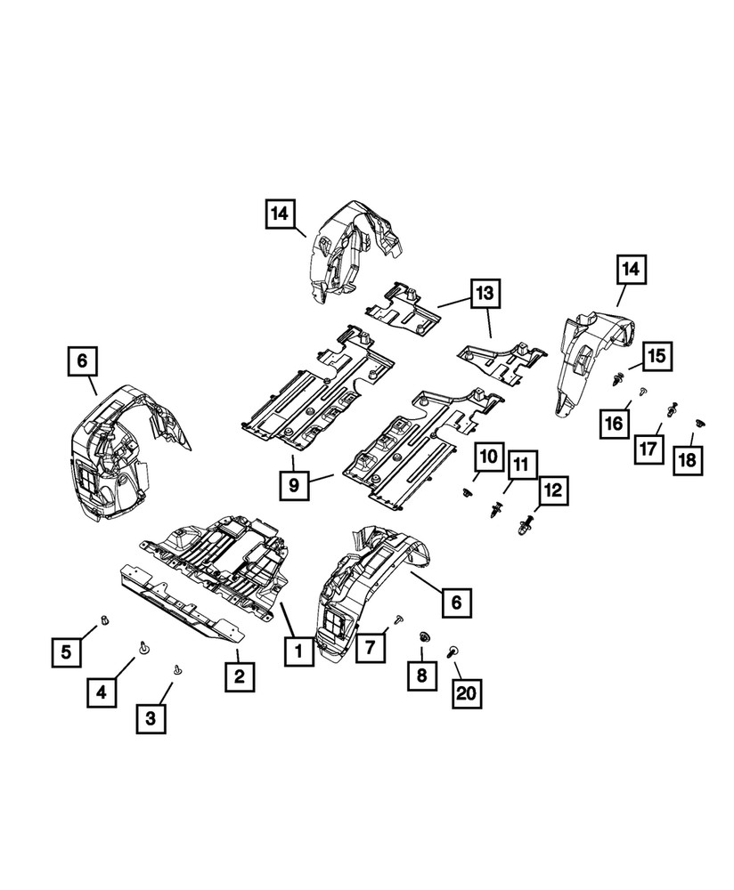 Genuine Mopar Splash Shield Left 68448179AA