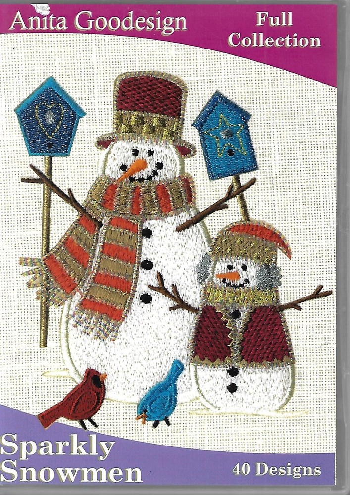 Anita Goodesign Full Collection - Sparkly Snowmen (CD-ROM)