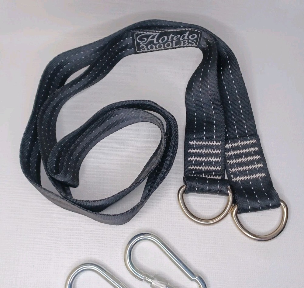 5 Foot Tree Swing Hanging Strap With 2 Carabiners