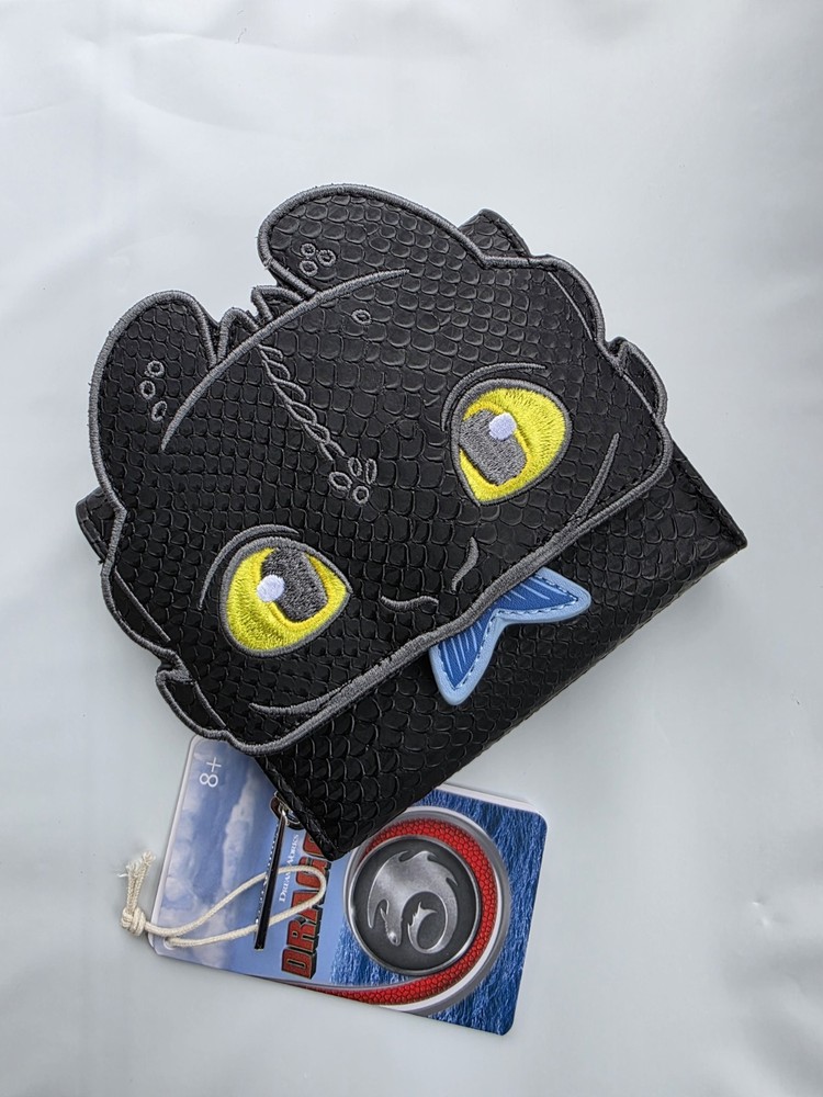 How To Train Your Dragon Toothless & Fish Figural Wallet NEW