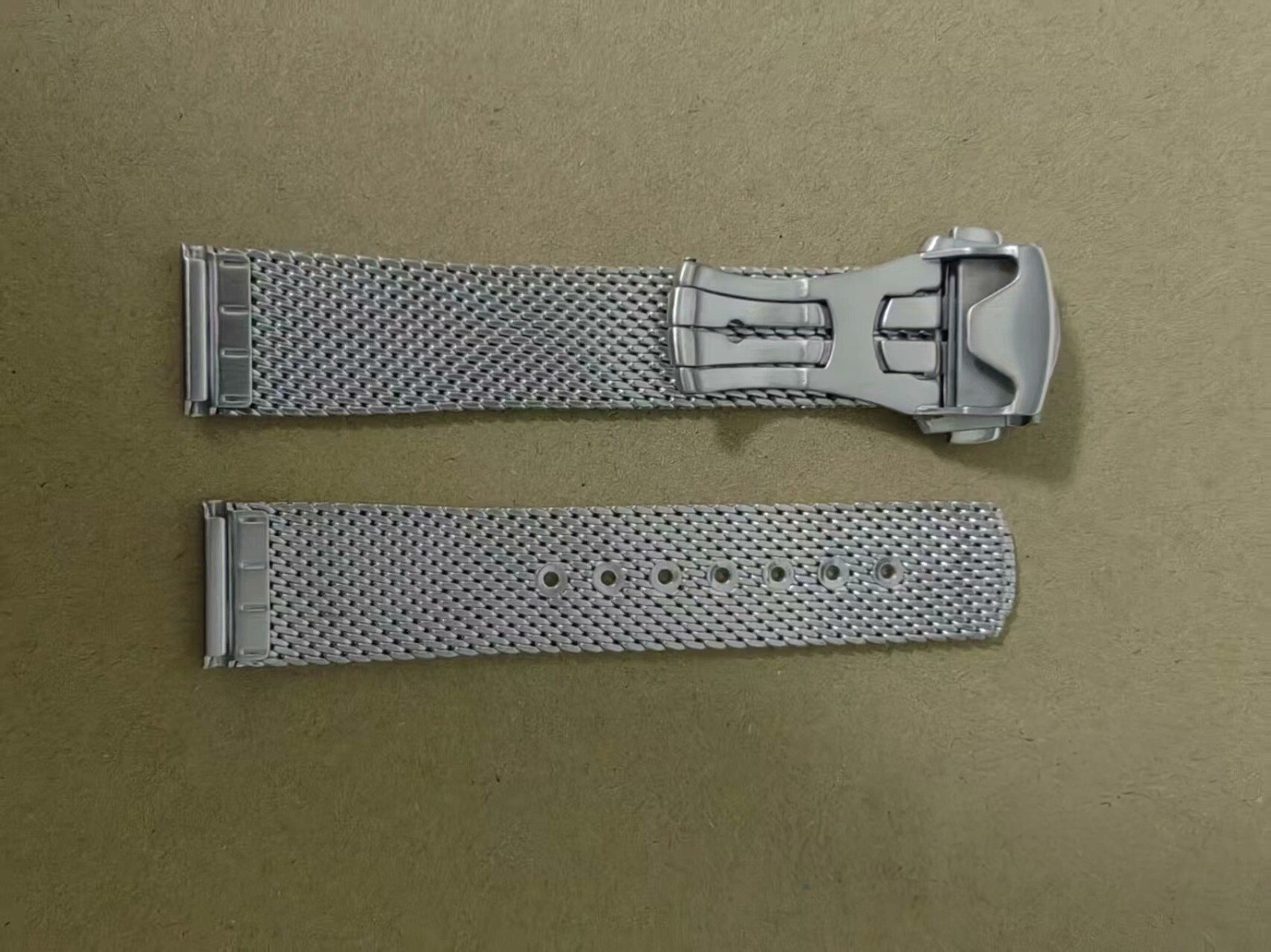 20mm Braided Solid Stainless Steel Mesh Band For Omega Seamaster W. Spring Bars