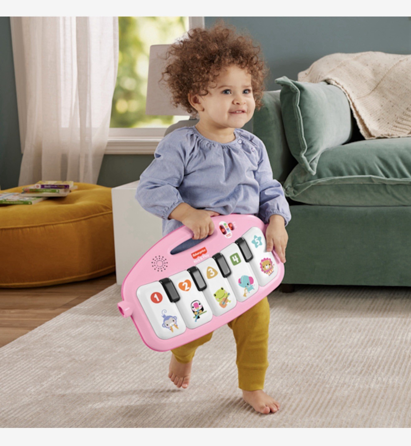 Fisher Price Glow and Grow Kick and Play Piano Gym Light Up Toys Musical Fun