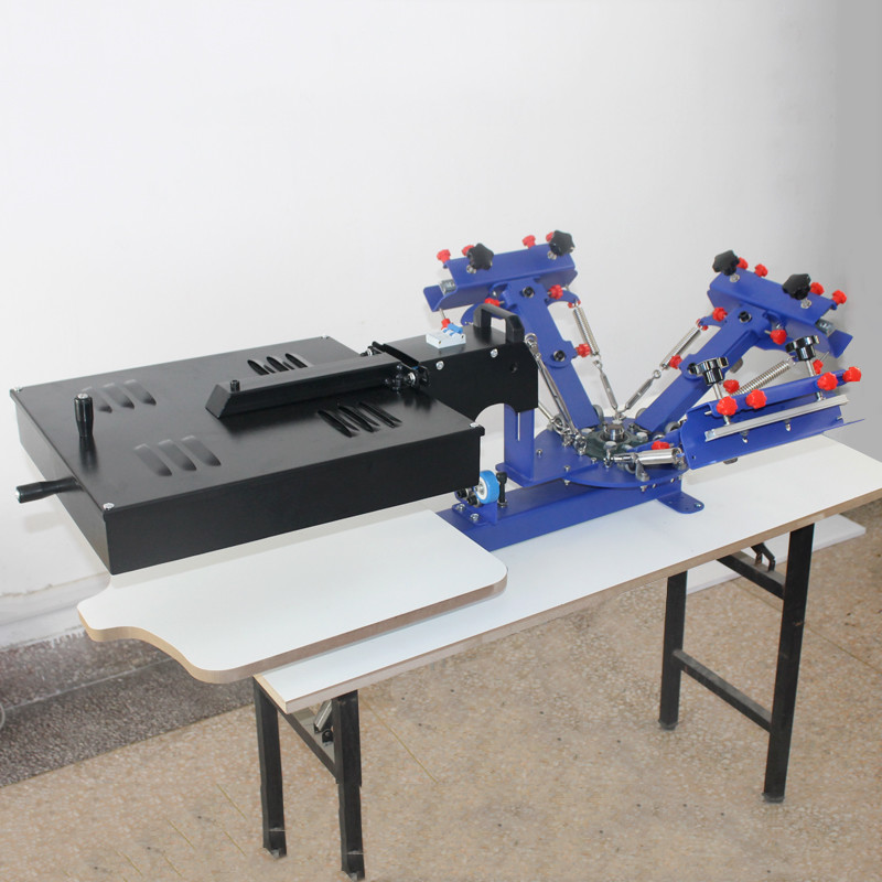 3 Color Screen Printing Kit Micro-adjust Press Printer with Flash Dryer Exposure