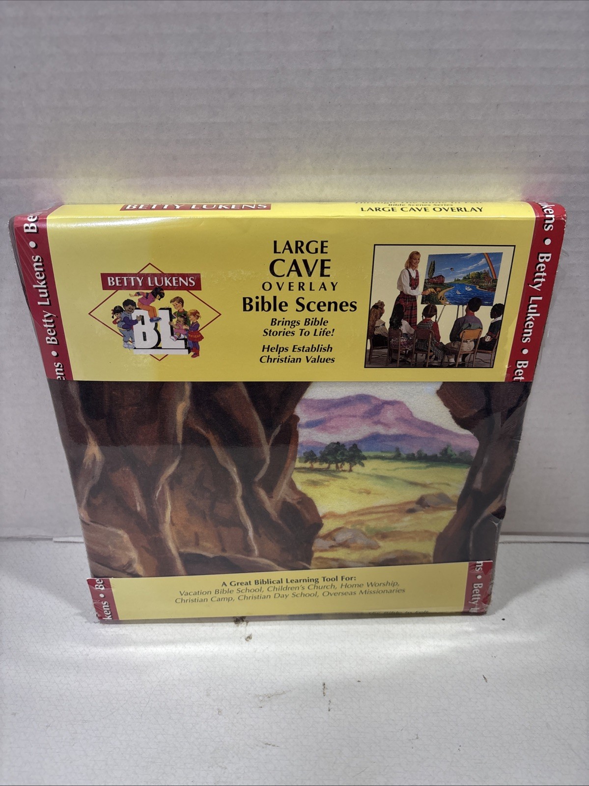 Betty Lukens Through The Bible In Felt Large Cave Overlay Background Scenes New