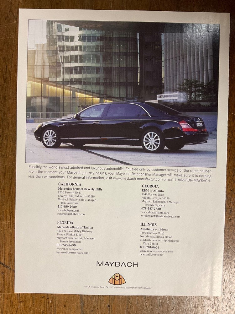 Misc 4112 Advertisement 2007 Maybach