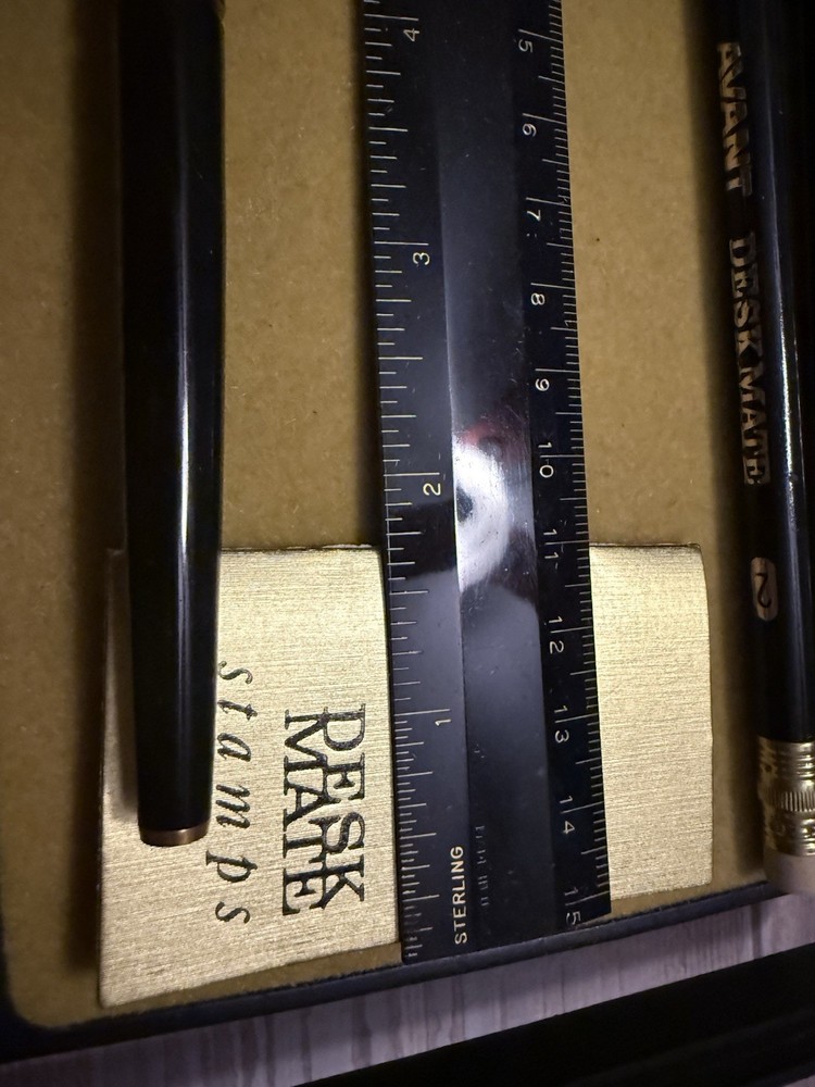 Vintage Drafting Tool Set w/ Case – Sterling Ruler, Compass, Pencils – Architect