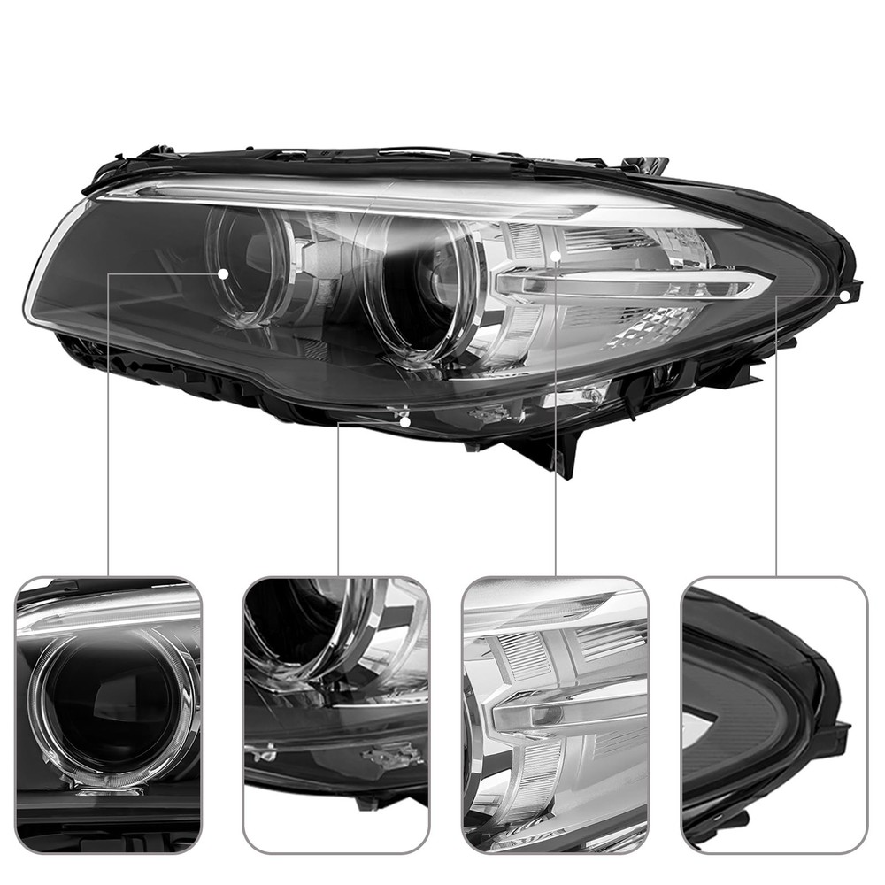 2014-2017 5 Series Halogen Headlight Left Driver w/LED DRL Without AFS