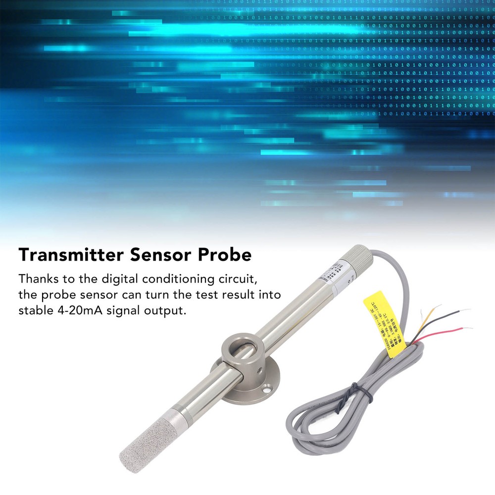 Temperature Humidity Sensor 4-20mA Output 15-30V Transmitter Sensor Probe.