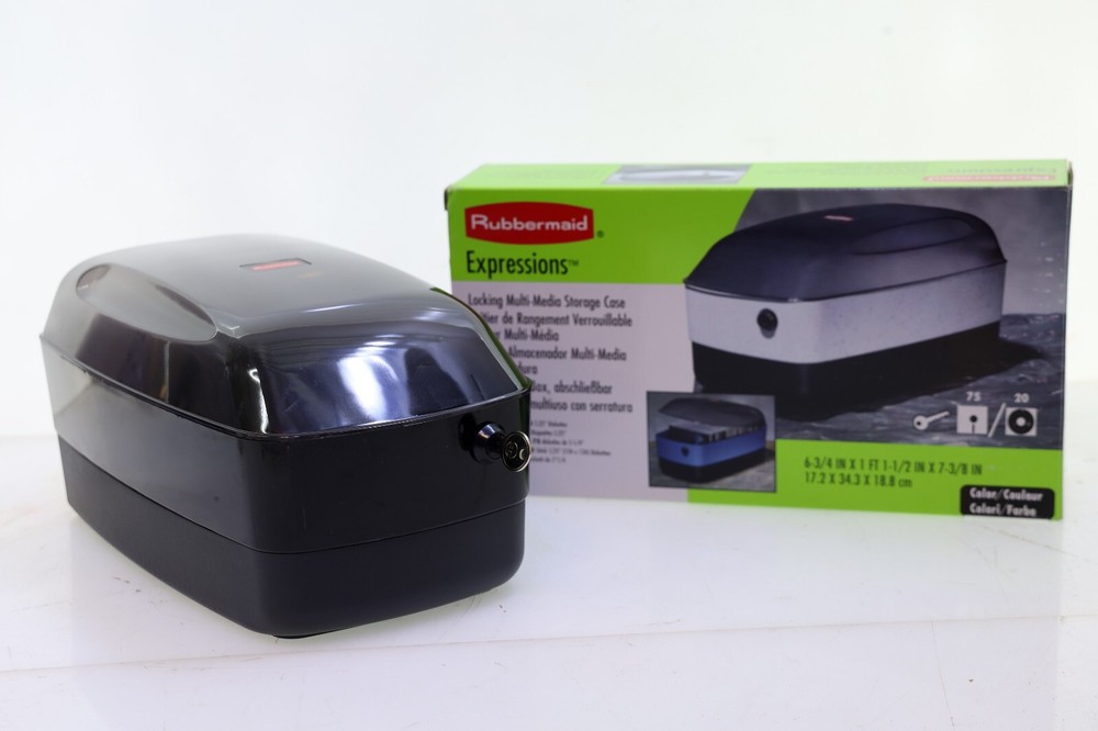 RUBBERMAID Locking Multi-media 75 Disk/20 CD Storage Case, Expressions