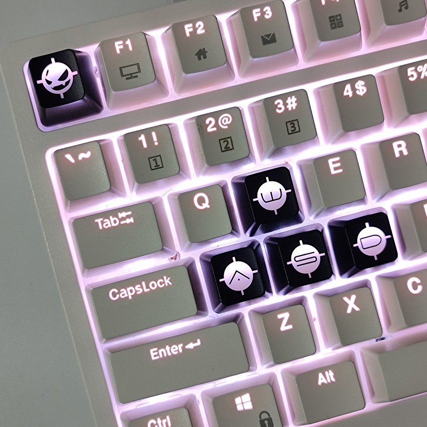 5-key/Set ABS Translucent Key caps Keycap Replacement For Mechanical Keyboard