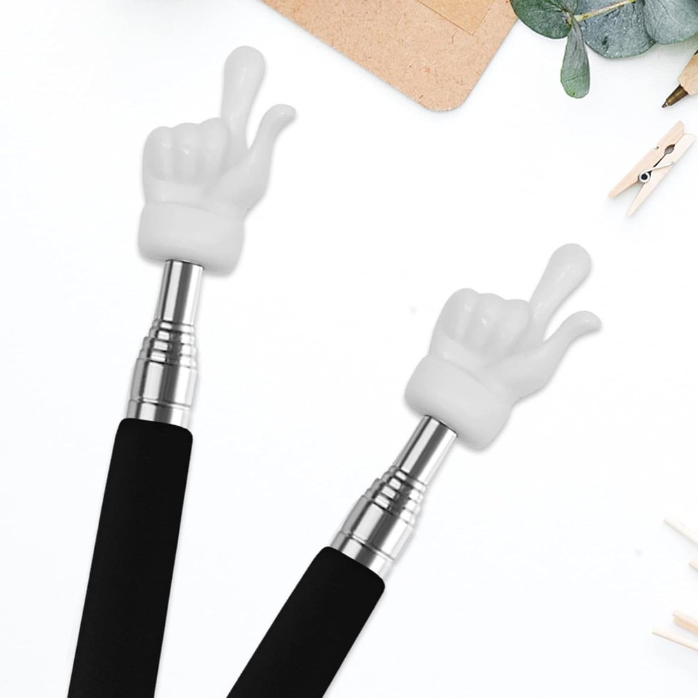 2Pcs Telescopic Teachers Pointer, Extendable Hand Pointer Finger Pointer Stic...