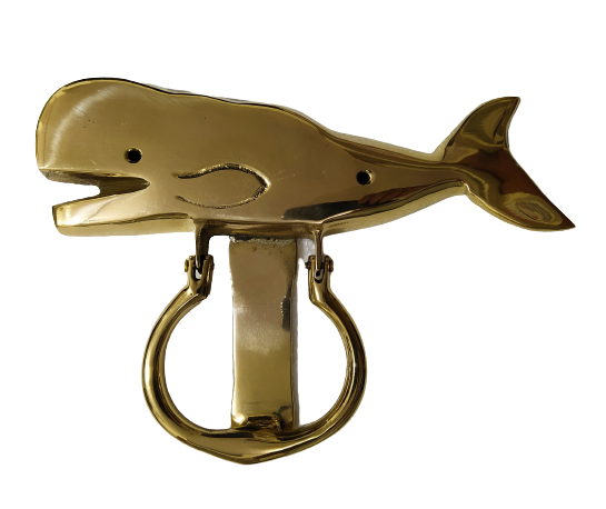 Brass Whale Door Knocker Solid Brass Fish