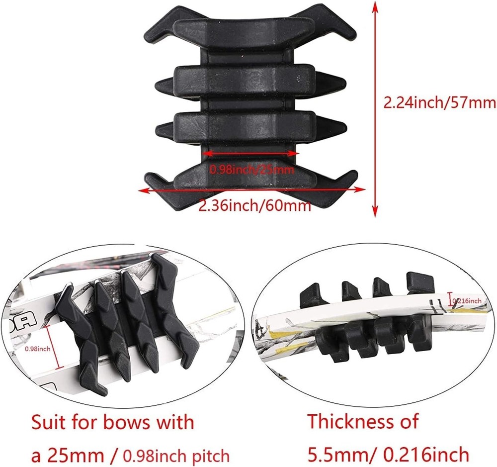 Archery Rubber Limb Dampers - Vibration Silence for Precision Shooting