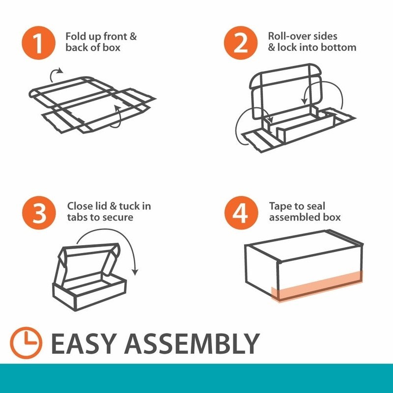 Side Loading Shipping Boxes 30 Count Durable Corrugated Mailers Secure Shipping