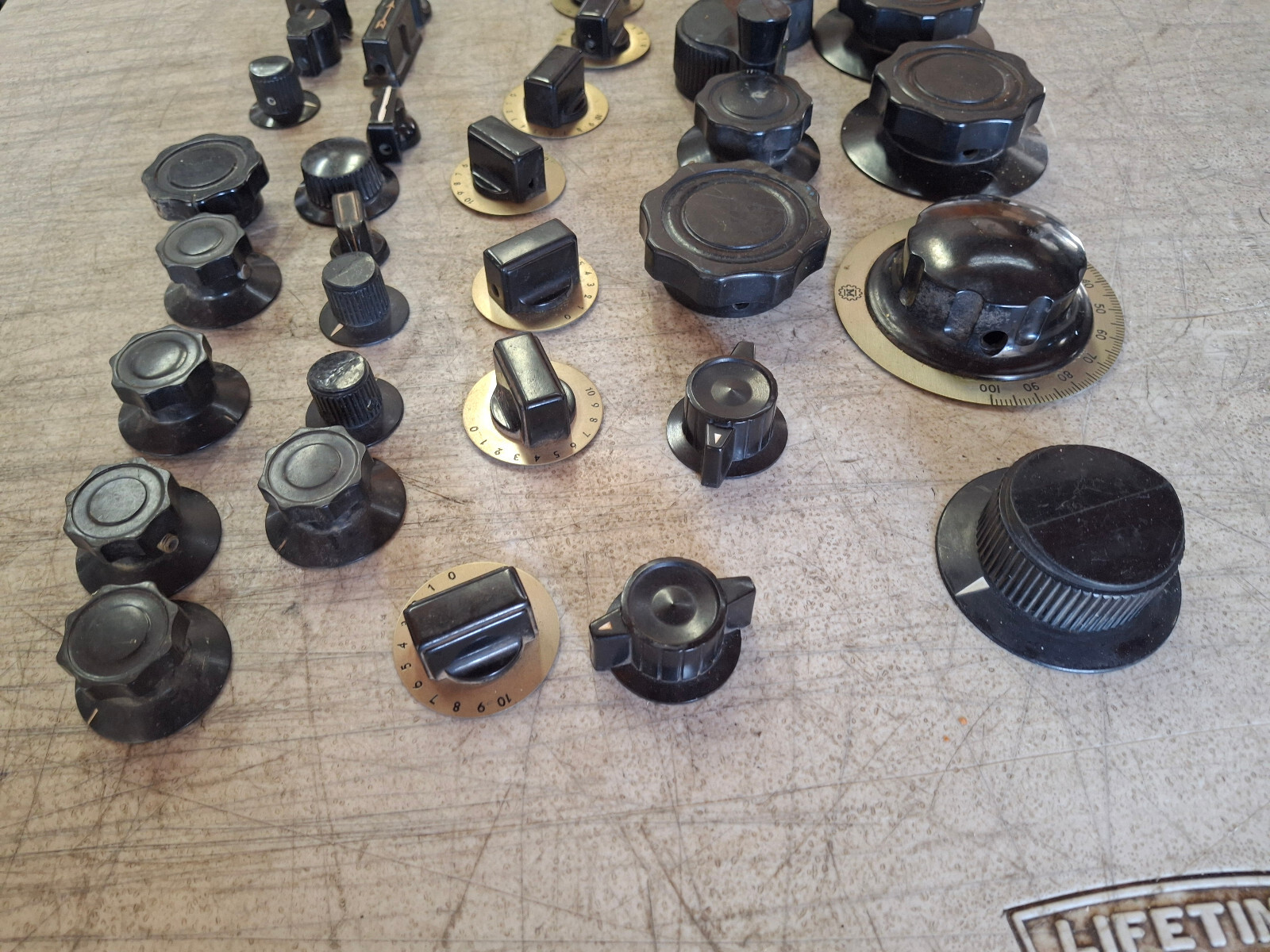 Lot of 40 Vintage Ham Radio Dials Indicator Knobs