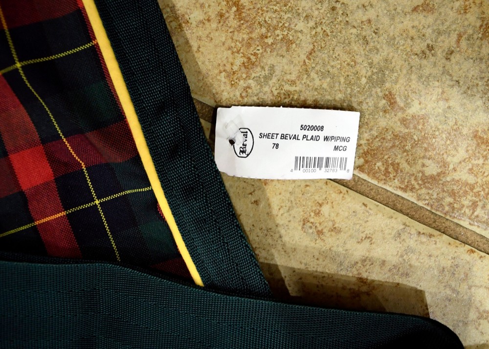 Integrity Beval New custom stable sheet show cooler blanket plaid 78-80"