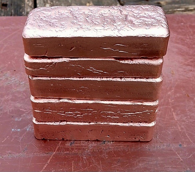 Copper Ingot Bars Hand Poured 1+ lb each