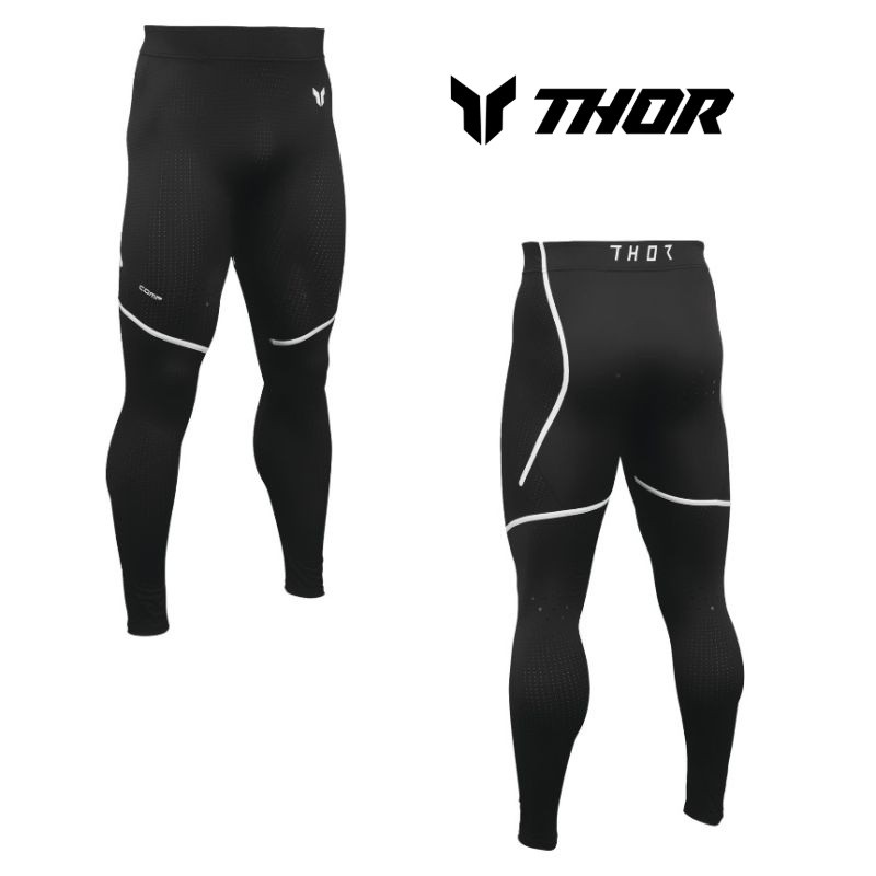 Thor Comp Pants Black Compression Base Layer MX Offroad - Pick Size