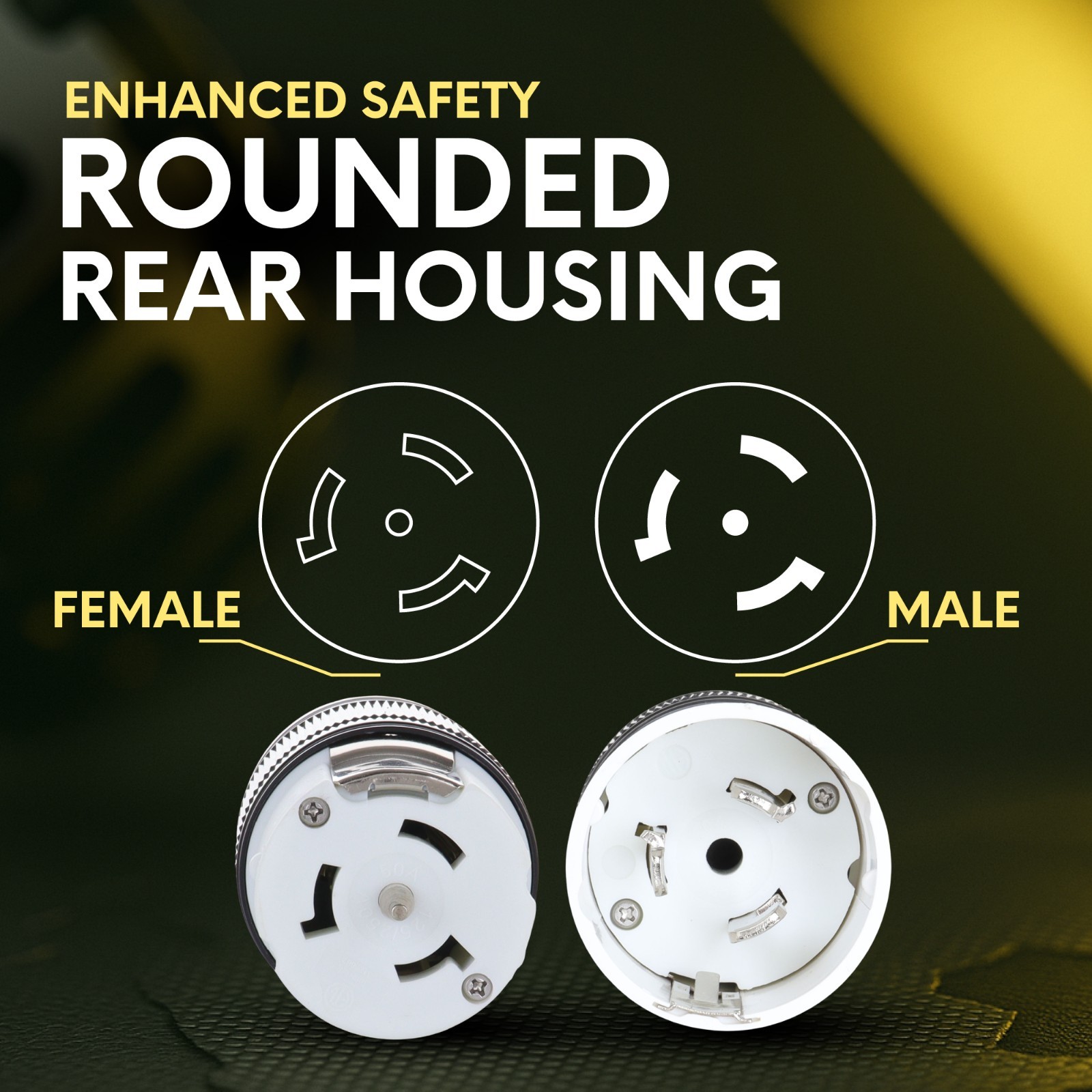 50A Generator Plug Set (Male & Female), CS6364/CS6365 Twist Lock, 125/250V