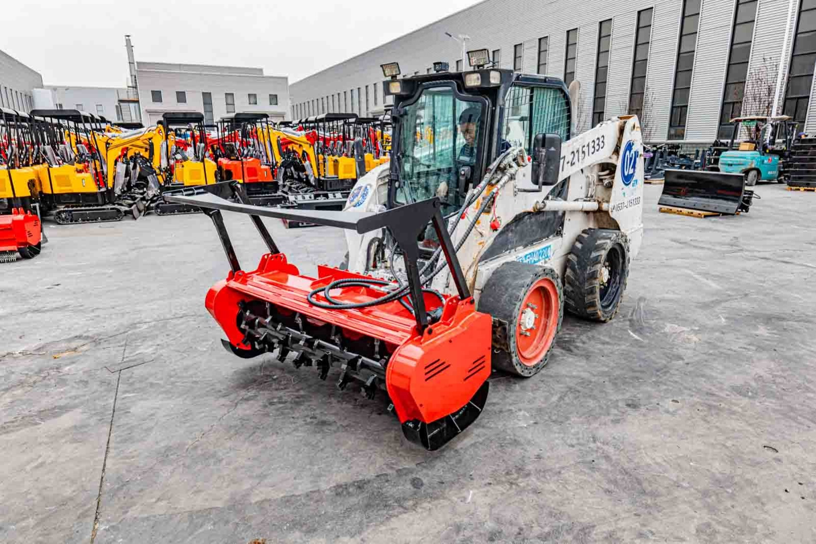 60" Forestry Mulcher Cutter for Bobcat Skid Steer Tree Removal Land Clearing