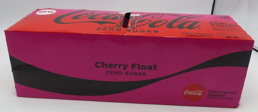 Coca-Cola Zero Sugar CHERRY FLOAT 12 Pack  12oz Cans USA 06/2026 fridgepack