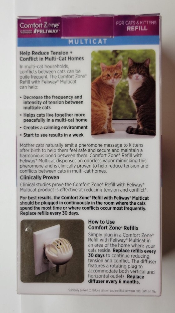 Comfort Zone Multi-Cat Diffuser Refill For Tension & Conflict 1.62Oz